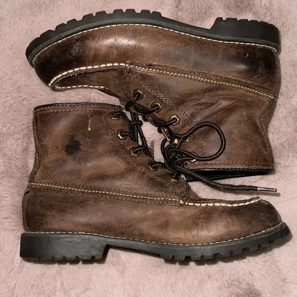 Frye Dakota Mid-Lace Kids Leather Boots Size 2